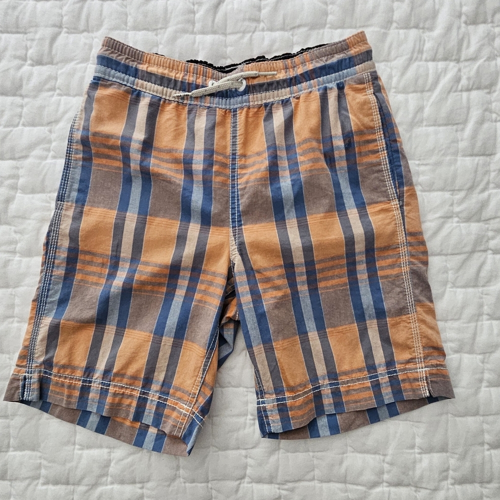 5 for $20 Gap Kids Plaid Madras Swim Short
